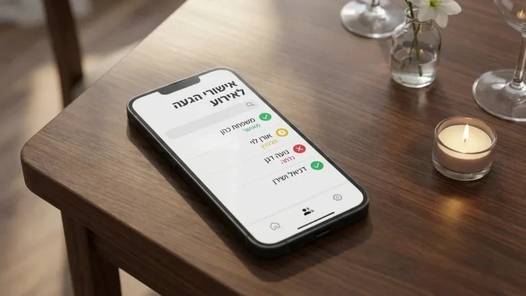 ניהול אישורי הגעה דיגיטליים