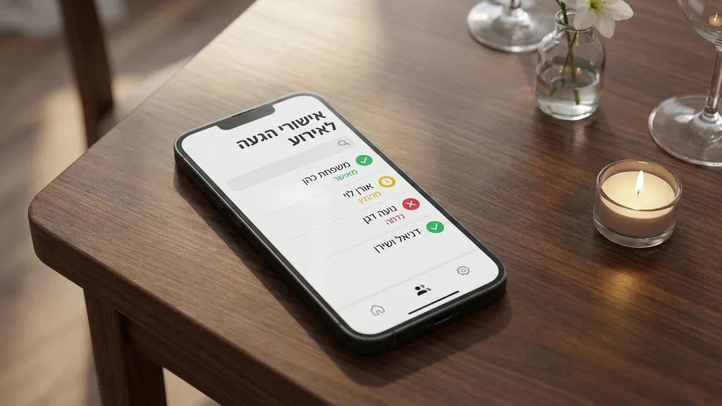 ניהול אישורי הגעה דיגיטליים